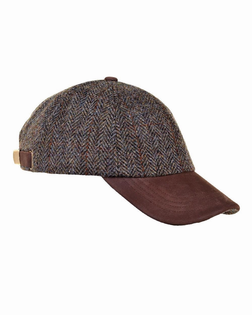Big Savings Event Heather Glencairn Harris Tweed Leather Peak Baseball Cap