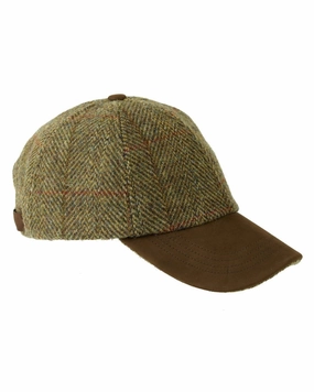Heather Glencairn Harris Tweed Leather Peak Baseball Cap Grab the Deal Now Price Drop Frenzy