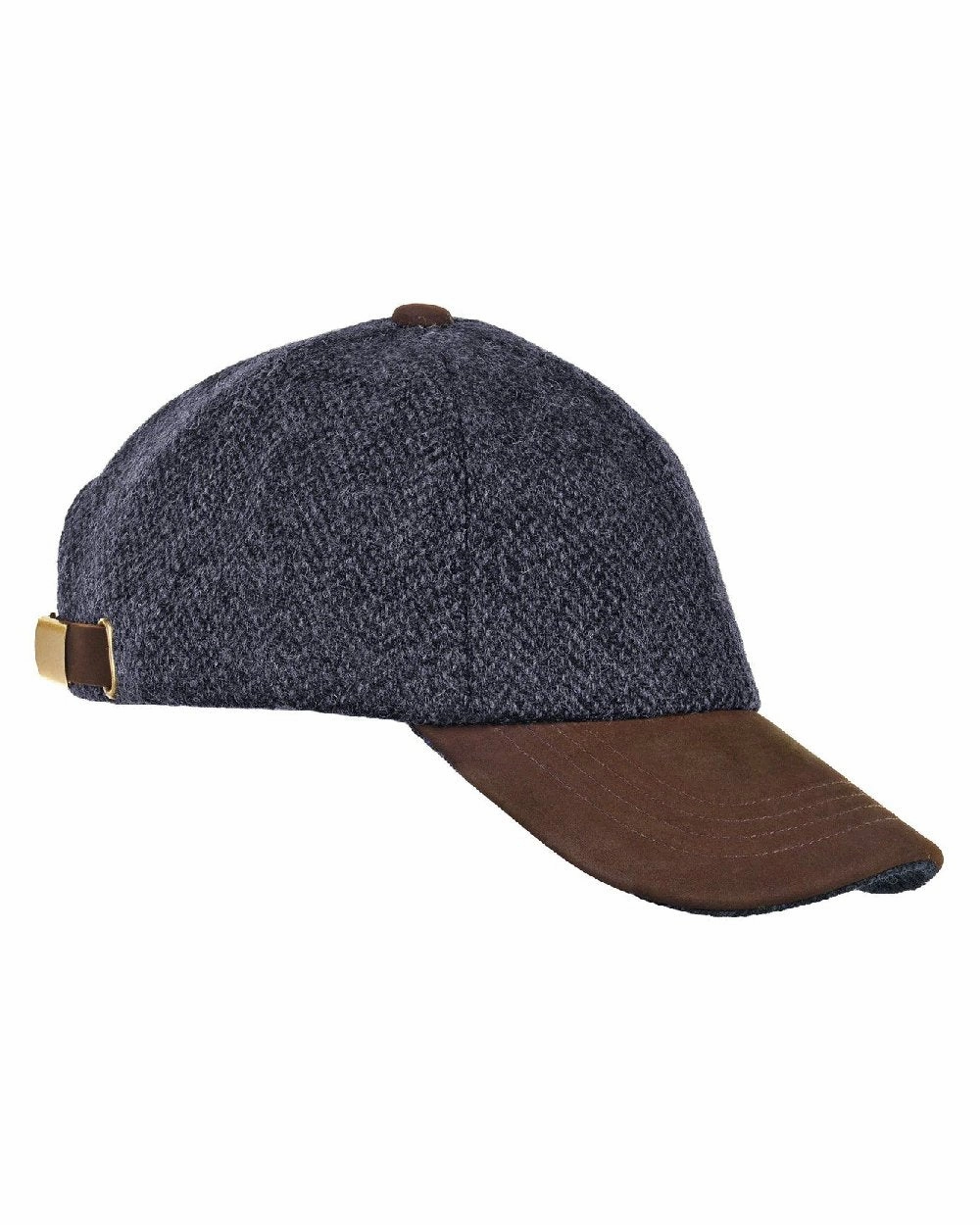 Heather Glencairn Harris Tweed Leather Peak Baseball Cap MustHave Clearance Hot Item Clearance