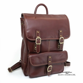 Chester Square Leather Flap Backpack Hot Pick of the Day