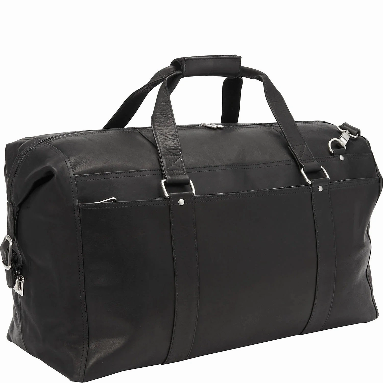 Limited Time Discount Todays Special Picks Piel Leather Extra Large Zip Pocket Duffel Bag