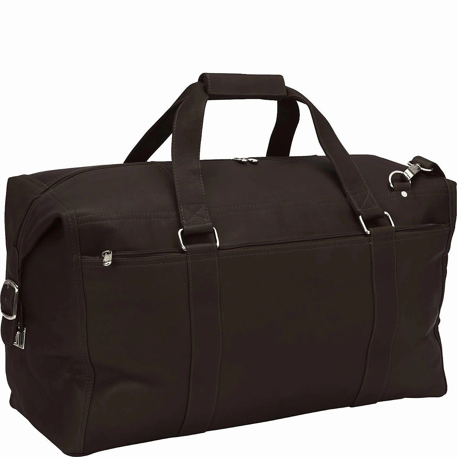 Piel Leather Extra Large Zip Pocket Duffel Bag Price Drop Frenzy Limited Time Hot Deal