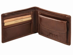 Adpel Italian Leather Wallet With Coin Section | Brown Hot Offer Event