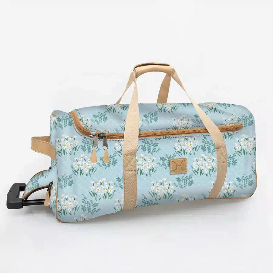 Thandana Laminated Fabric Wheeled Duffel Bag Trending Offer Today