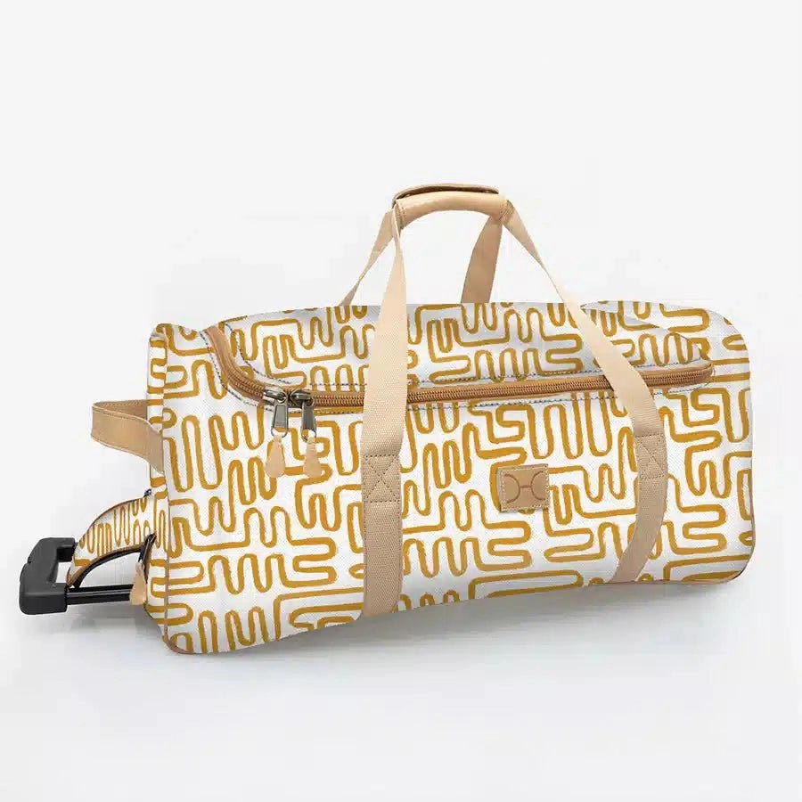 Flash Deal Today Thandana Laminated Fabric Wheeled Duffel Bag