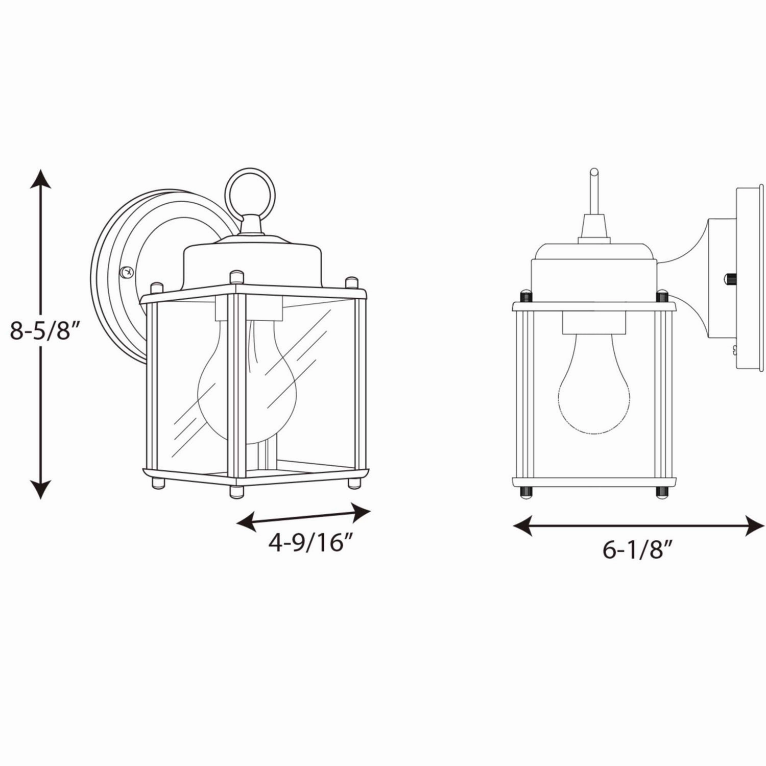 Flat Glass Lantern One Light Wall Lantern Antique Bronze