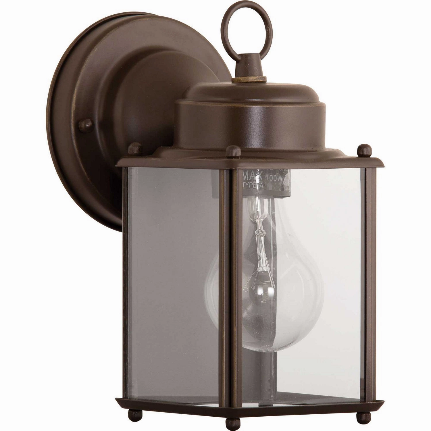 Flat Glass Lantern One Light Wall Lantern Antique BronzeOutdoor wall sconces with motion sensor