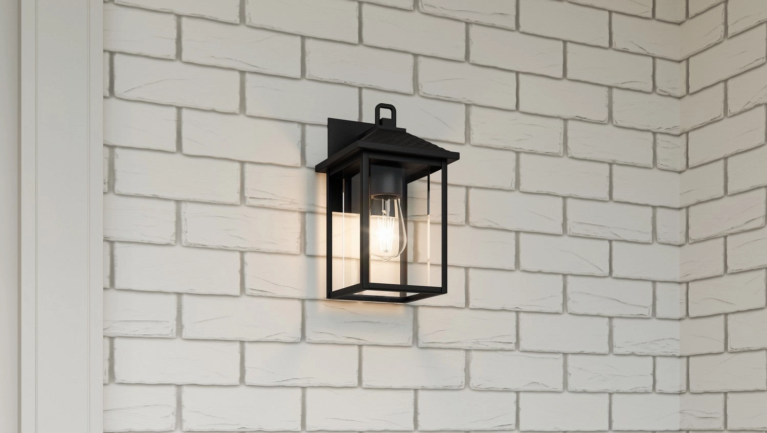 Fletcher One Light Outdoor Wall Mount Earth Black