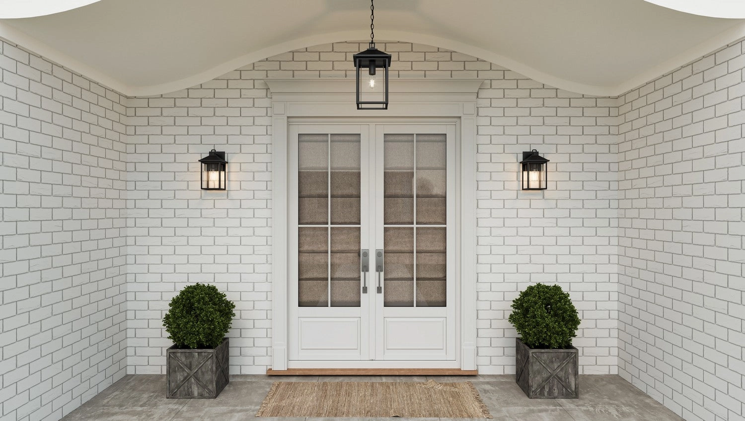 Fletcher One Light Outdoor Wall Mount Earth Black
