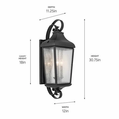 Forestdale 30.75" 3-Light Outdoor Wall Light