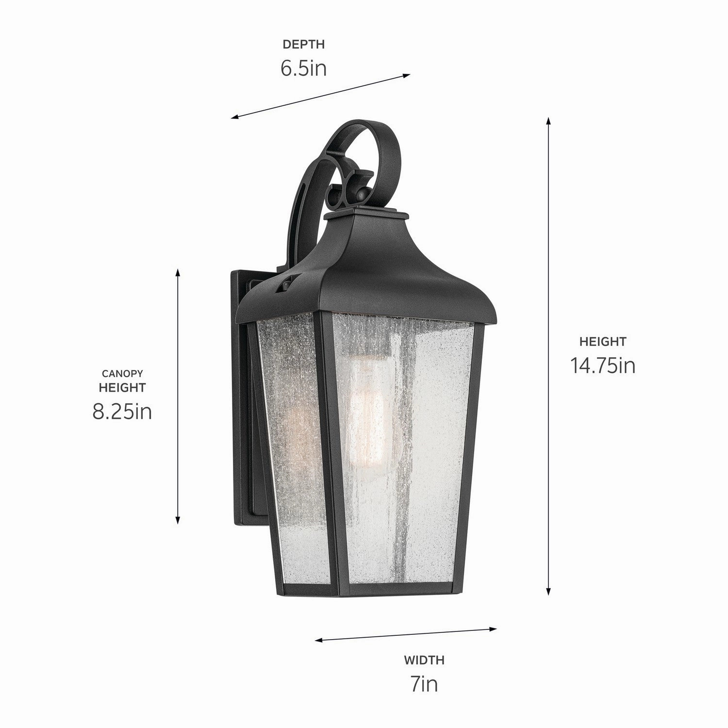 Forestdale One Light Outdoor Wall Mount Textured Black