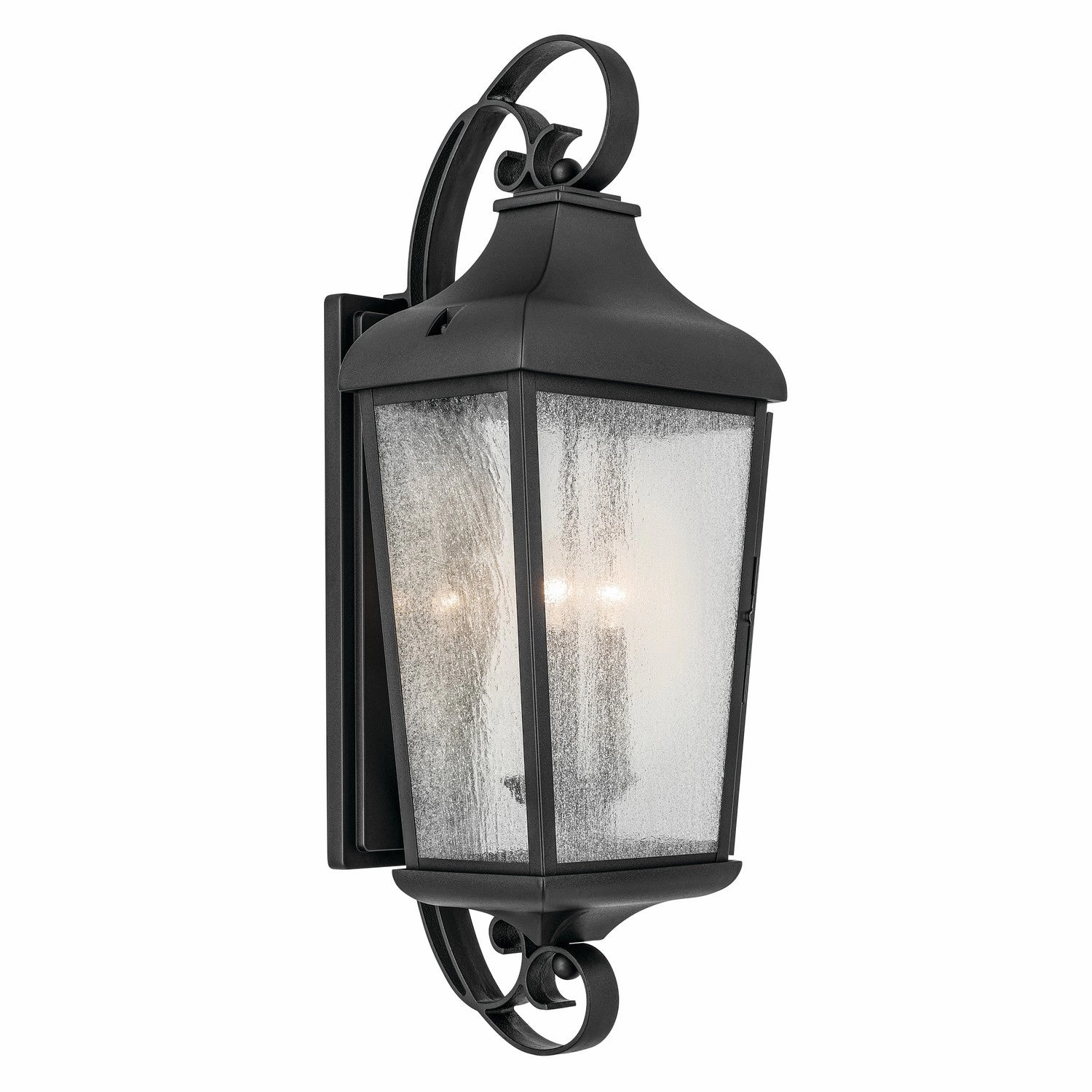 Forestdale Three Light Outdoor Wall Mount Textured BlackOutdoor wall sconces with motion sensor