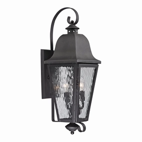 Forged Brookridge Three Light Outdoor Wall Sconce CharcoalOutdoor wall sconces with motion sensor
