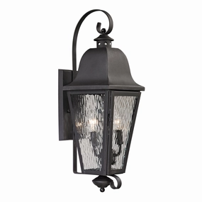 Forged Brookridge Two Light Outdoor Wall Sconce CharcoalOutdoor wall sconces with motion sensor