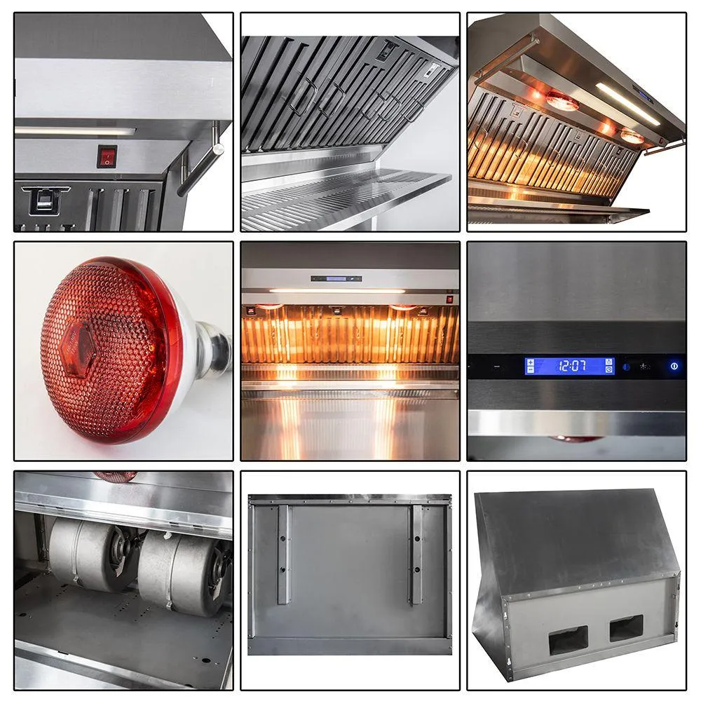 Forno FRHWM502948 Savona - 48" Wall Mount Range Hood Baffle Filter & Back Splash