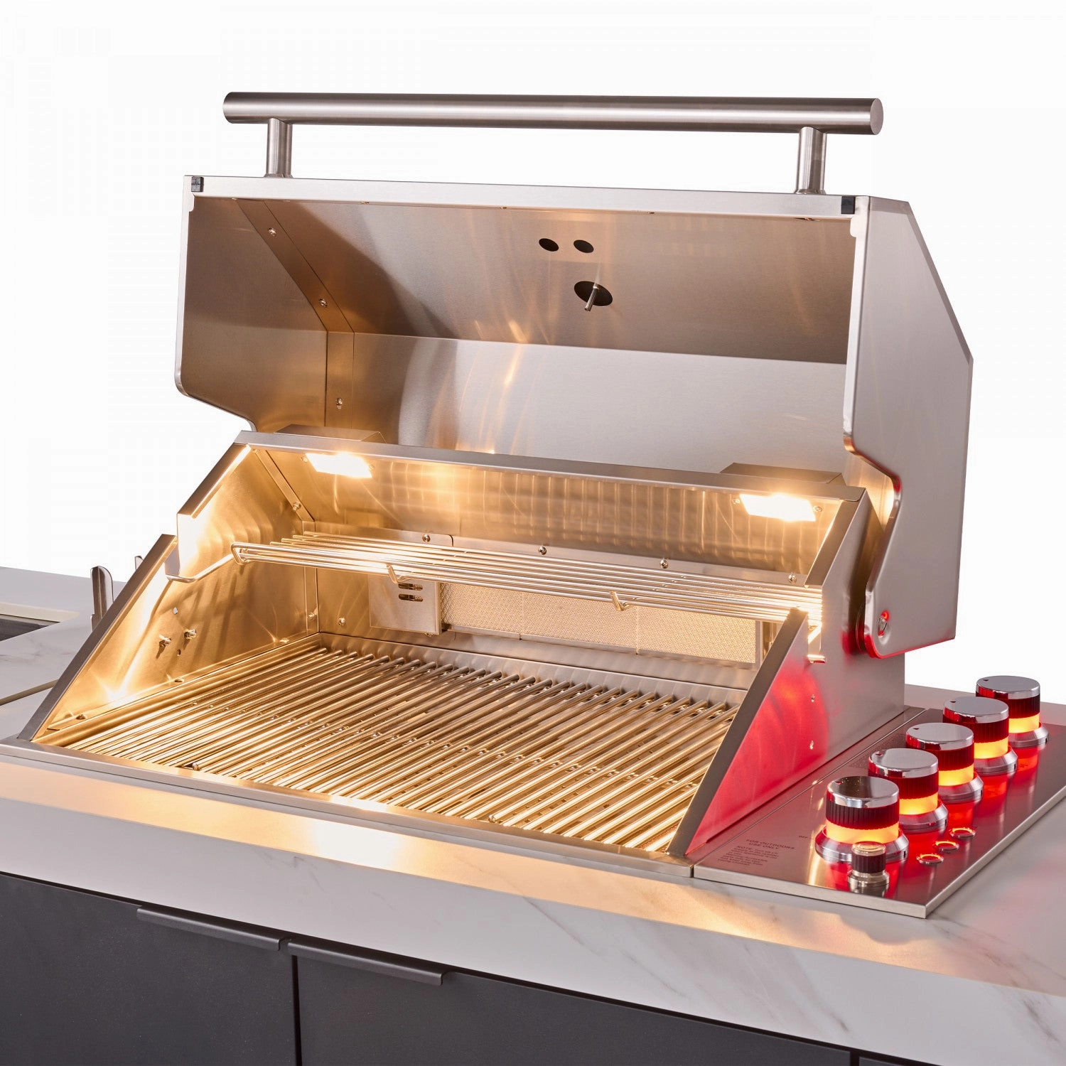 Forno Rimini White Countertop Outdoor Kitchen with 30" 62,600 BTU BBQ and 2 Beverage Centres (4.8 Cu. Ft.) - FODKT2575WHT