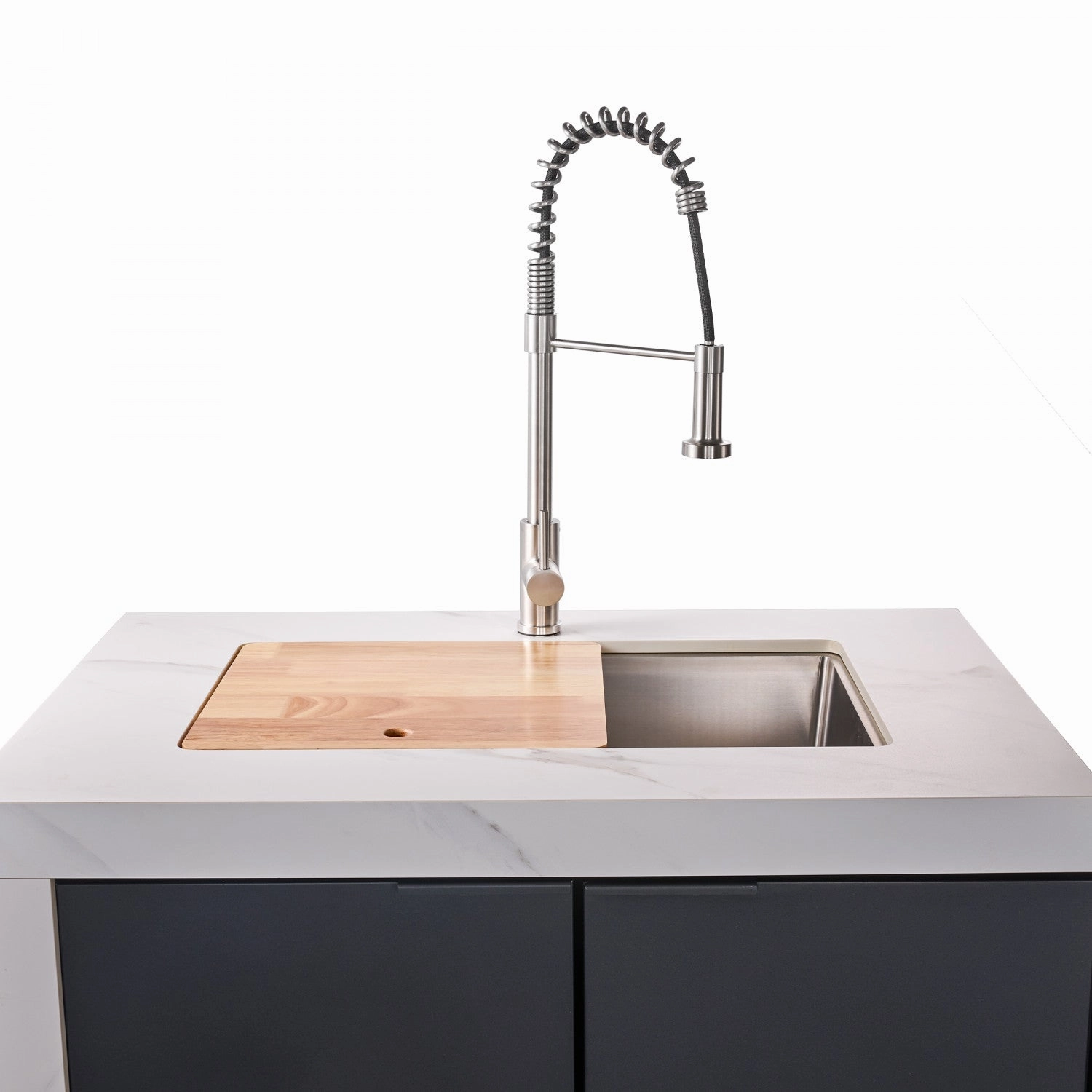 Forno Rimini White Countertop Outdoor Kitchen with 30" 62,600 BTU BBQ and 2 Beverage Centres (4.8 Cu. Ft.) - FODKT2575WHT