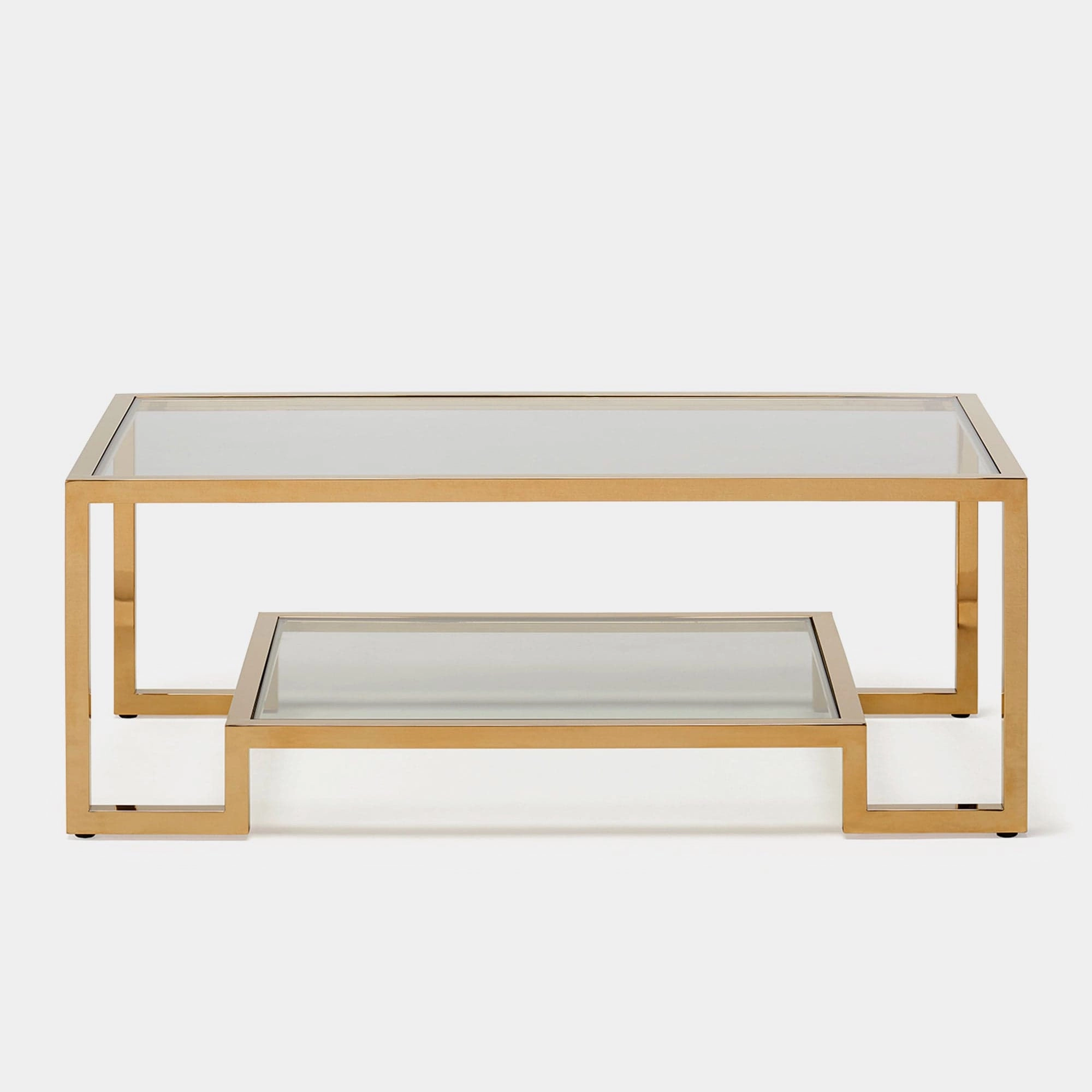 Frame - Coffee Table In Clear Glass & Champagne Finishoutdoor coffee table for patio or lounge