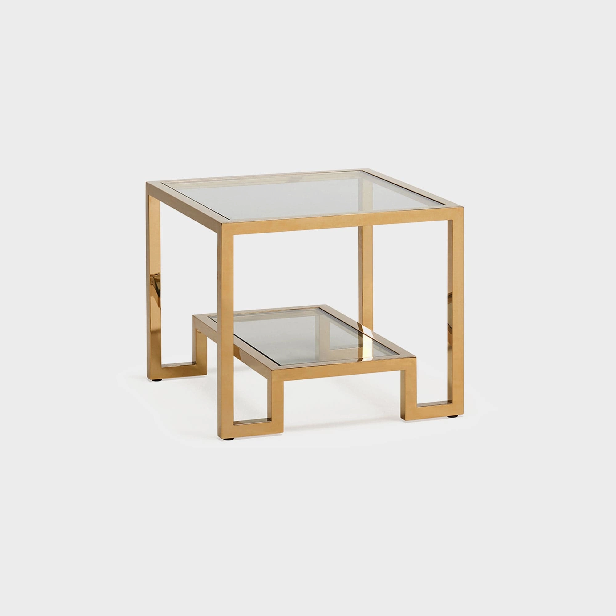 Frame - Lamp Table In Clear Glass & Champagne Finishoutdoor side table for patio furniture