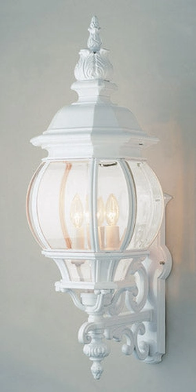Francisco Four Light Wall Lantern WhiteOutdoor wall sconces with motion sensor