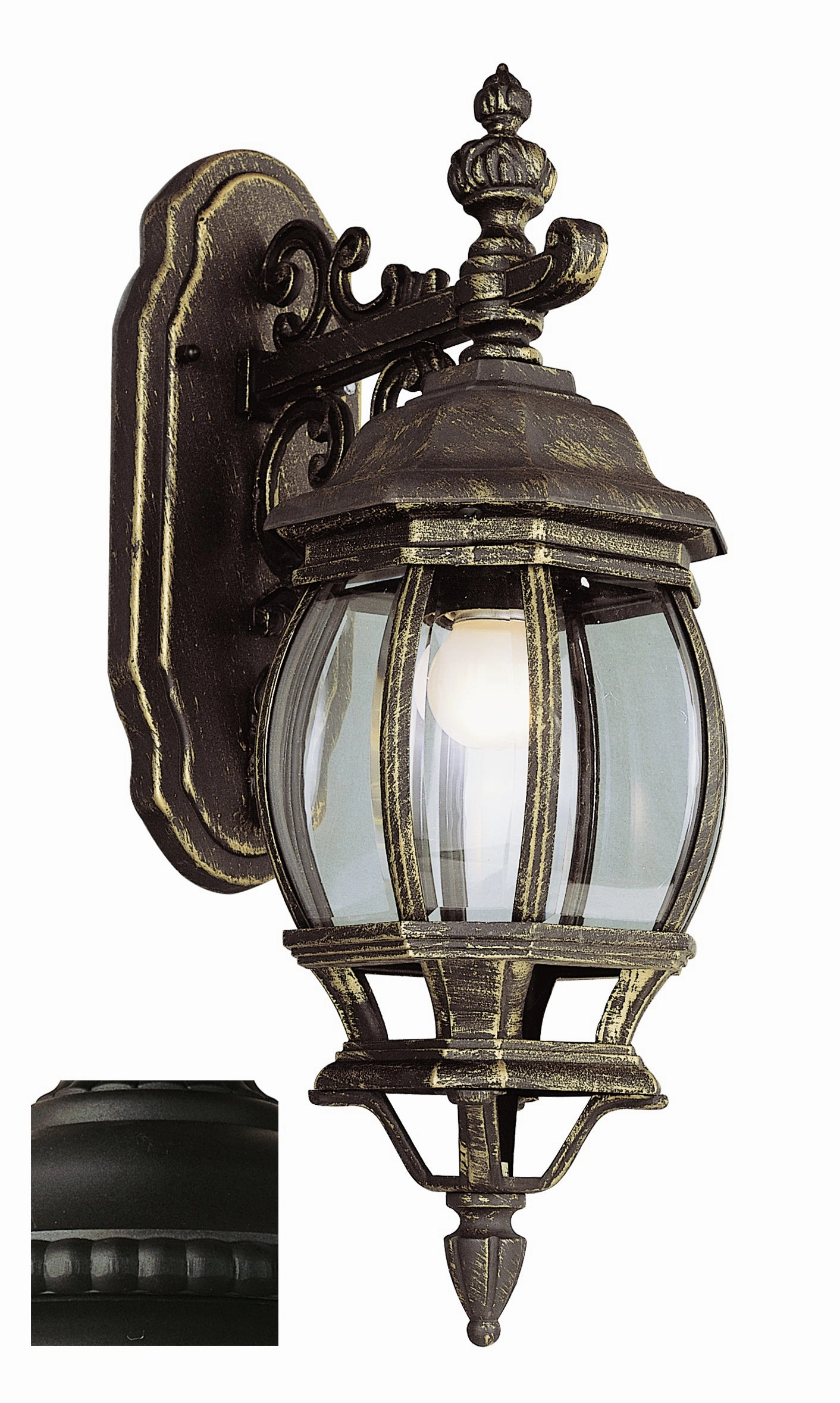 Francisco One Light Wall Lantern BlackOutdoor wall sconces with motion sensor