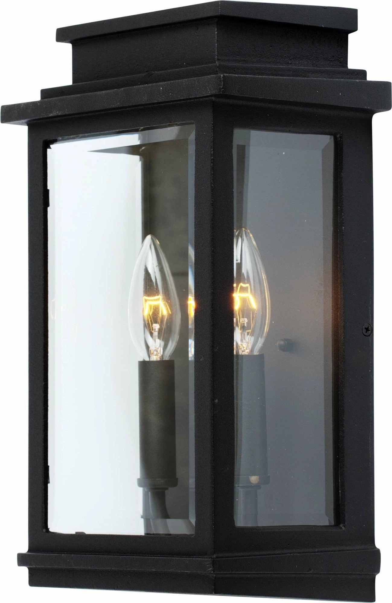 Freemont Two Light Outdoor Wall Mount BlackOutdoor wall sconces with motion sensor