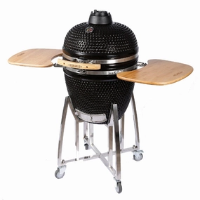 Fresh Grills Kamado Charcoal BBQ Grill 21" - Mega luxury outdoor cooking system setup