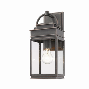 Fulton One Light Outdoor Wall Mount Oil Rubbed BronzeOutdoor wall sconces with motion sensor