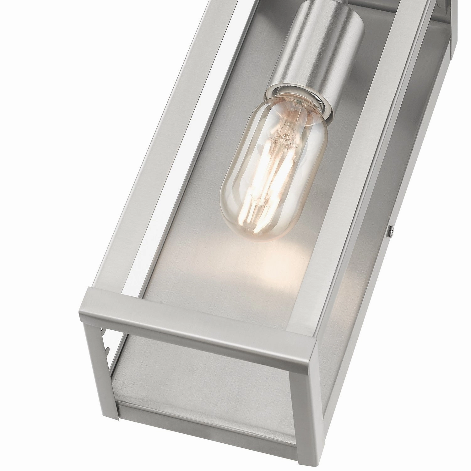 Gaffney One Light Outdoor Wall Lantern Brushed Nickel