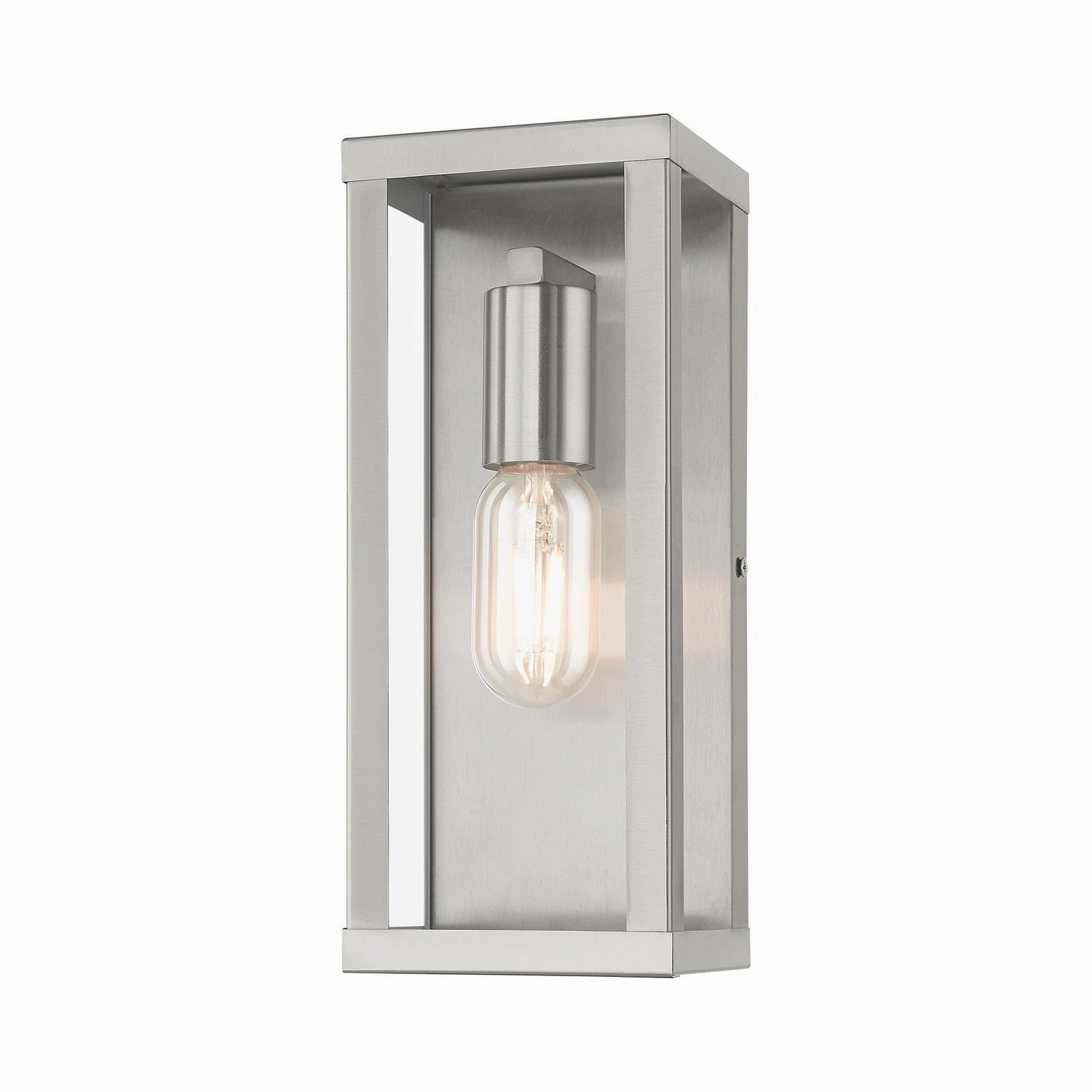 Gaffney One Light Outdoor Wall Lantern Brushed Nickel