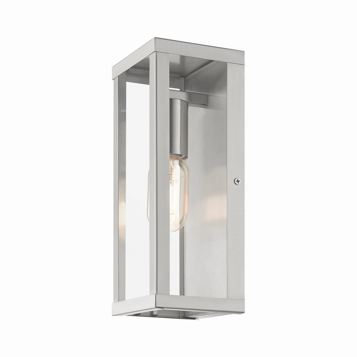 Gaffney One Light Outdoor Wall Lantern Brushed Nickel