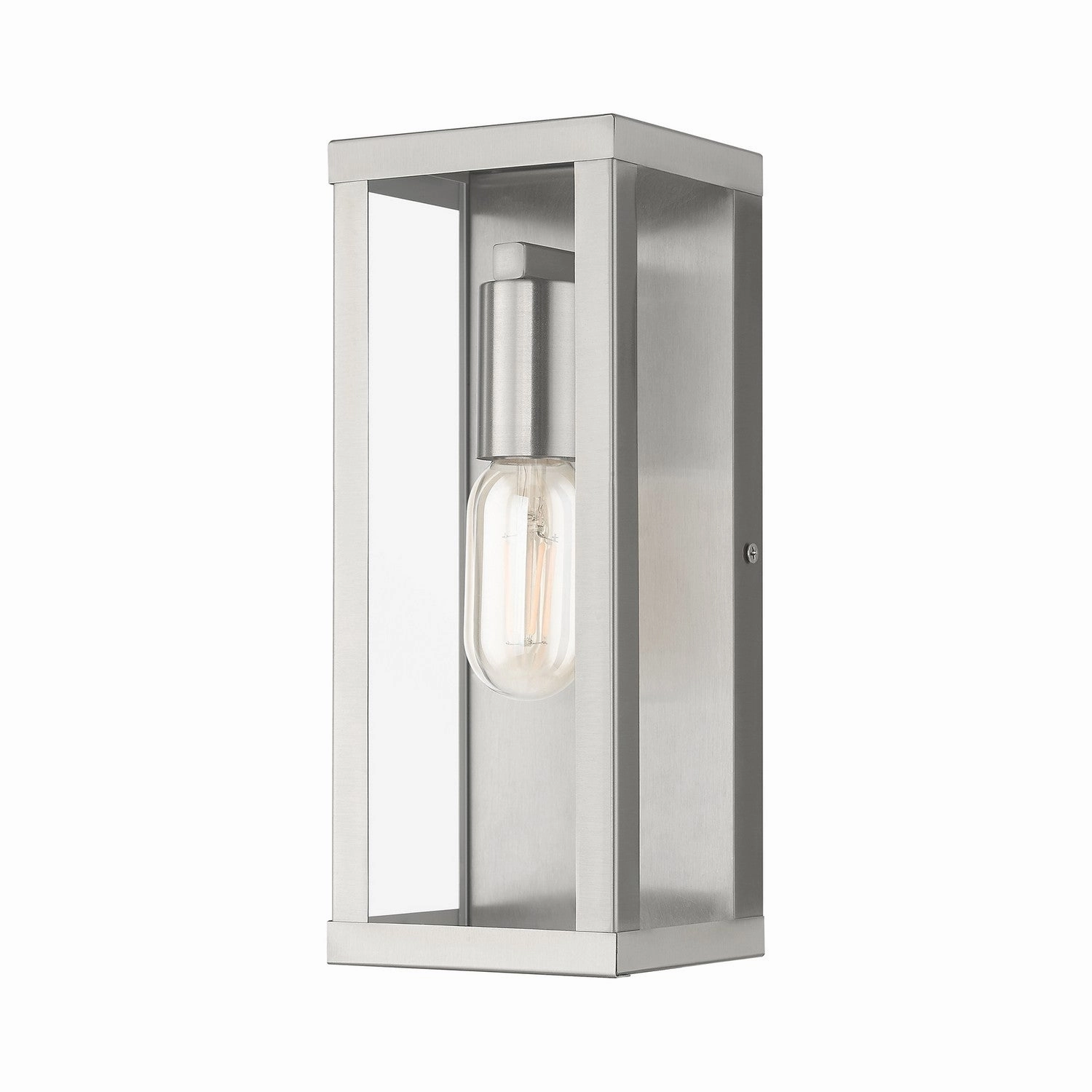 Gaffney One Light Outdoor Wall Lantern Brushed Nickel