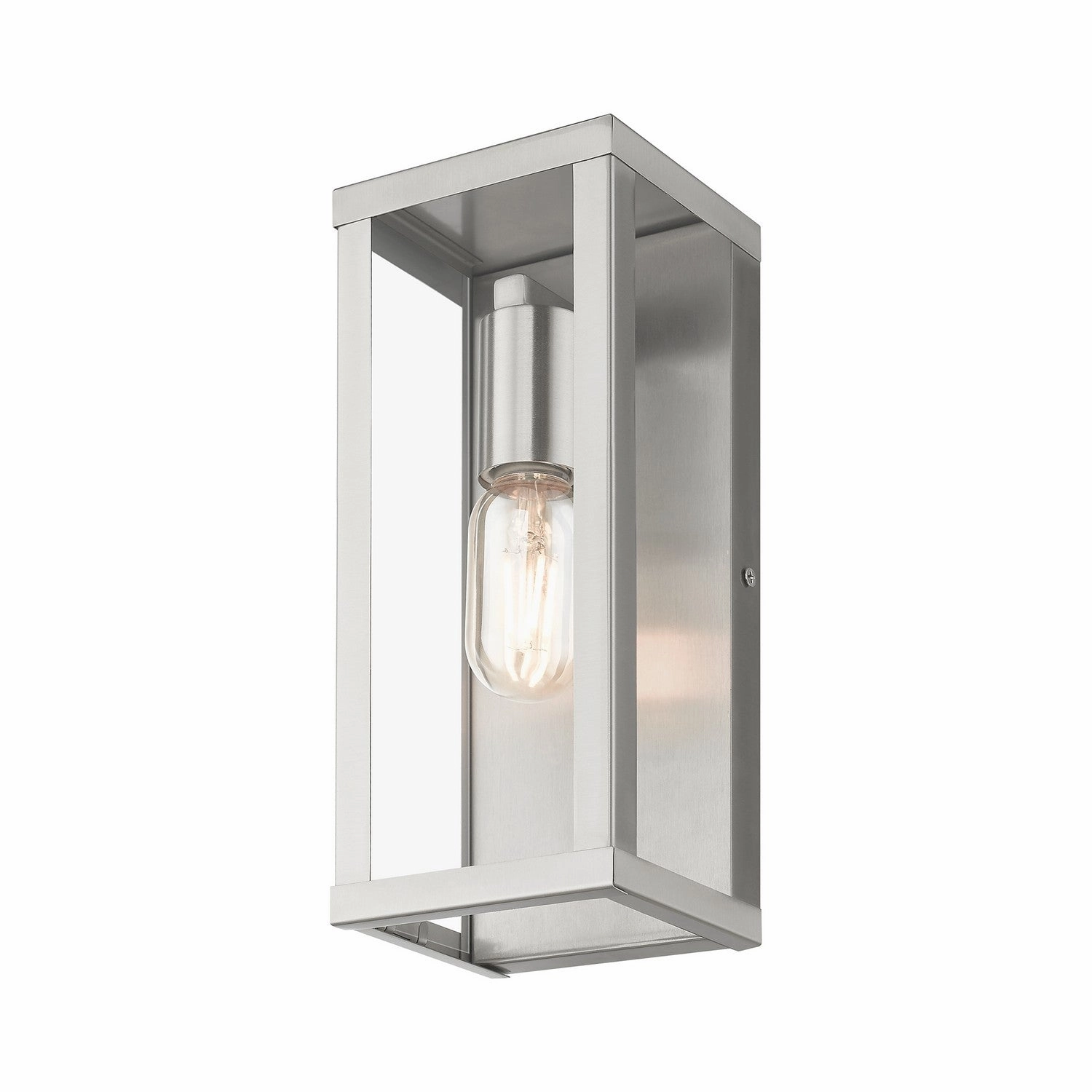 Gaffney One Light Outdoor Wall Lantern Brushed Nickel