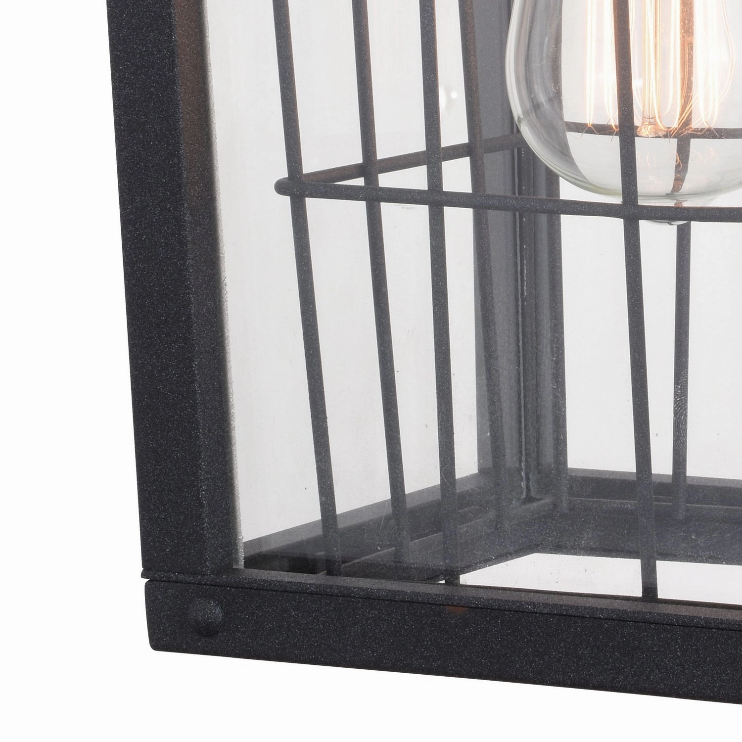 Gage One Light Outdoor Wall Mount Volcanic Black