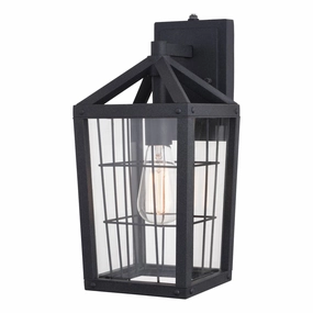 Gage One Light Outdoor Wall Mount Volcanic BlackOutdoor wall sconces with motion sensor