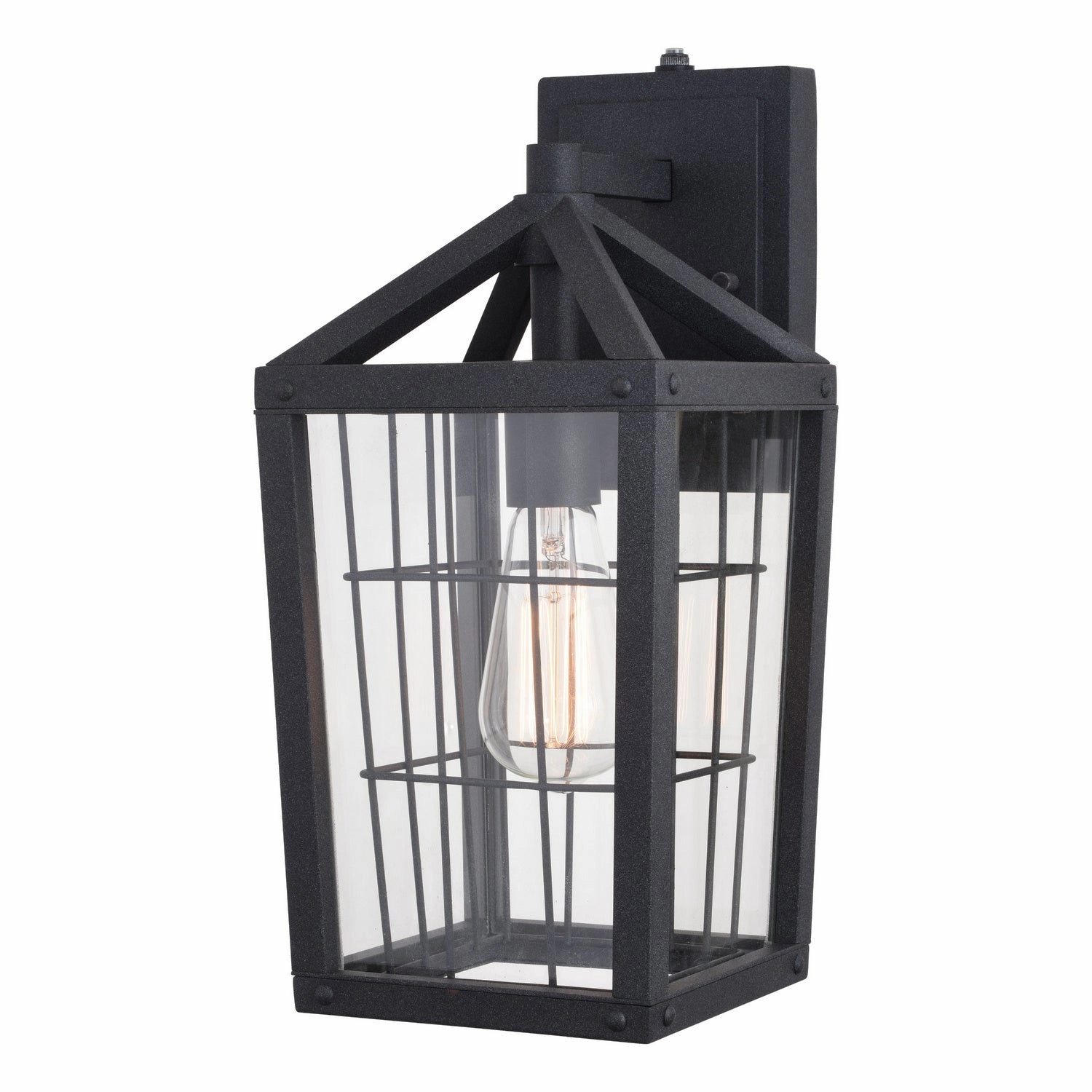 Gage One Light Outdoor Wall Mount Volcanic BlackOutdoor wall sconces with motion sensor