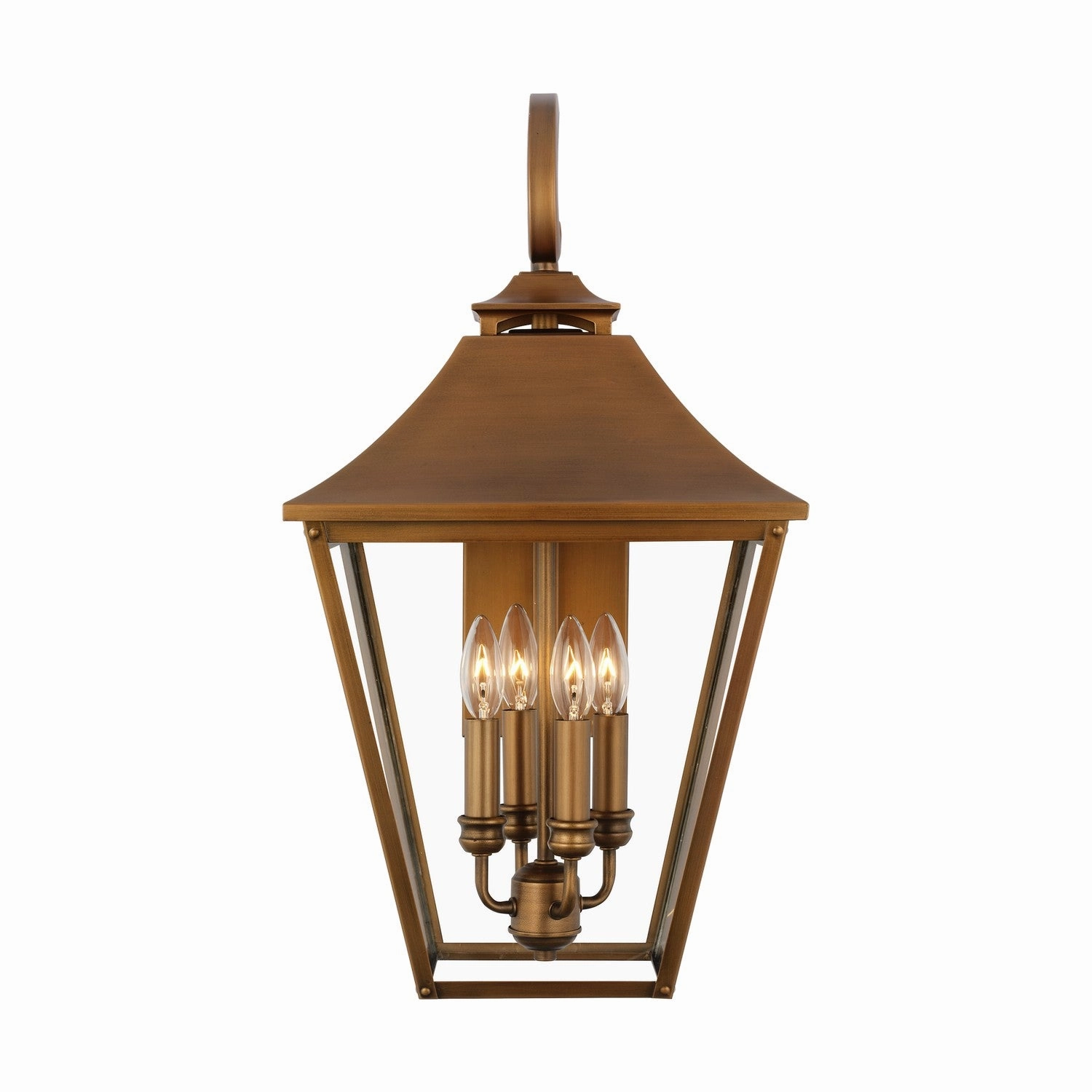 Galena Four Light Wall Lantern Natural CopperOutdoor wall sconces with motion sensor