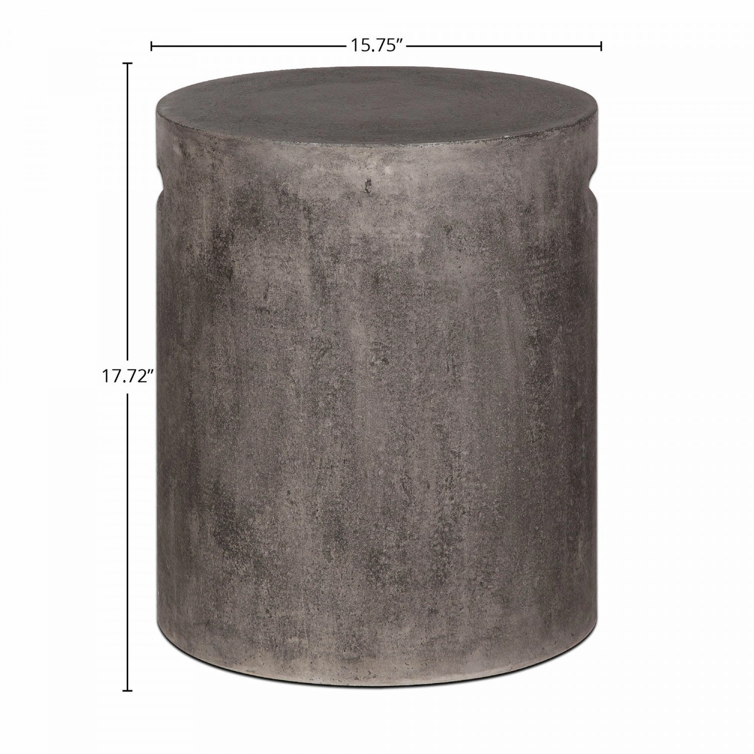 Gavrin Round Side Table With Handle - Dark Grey