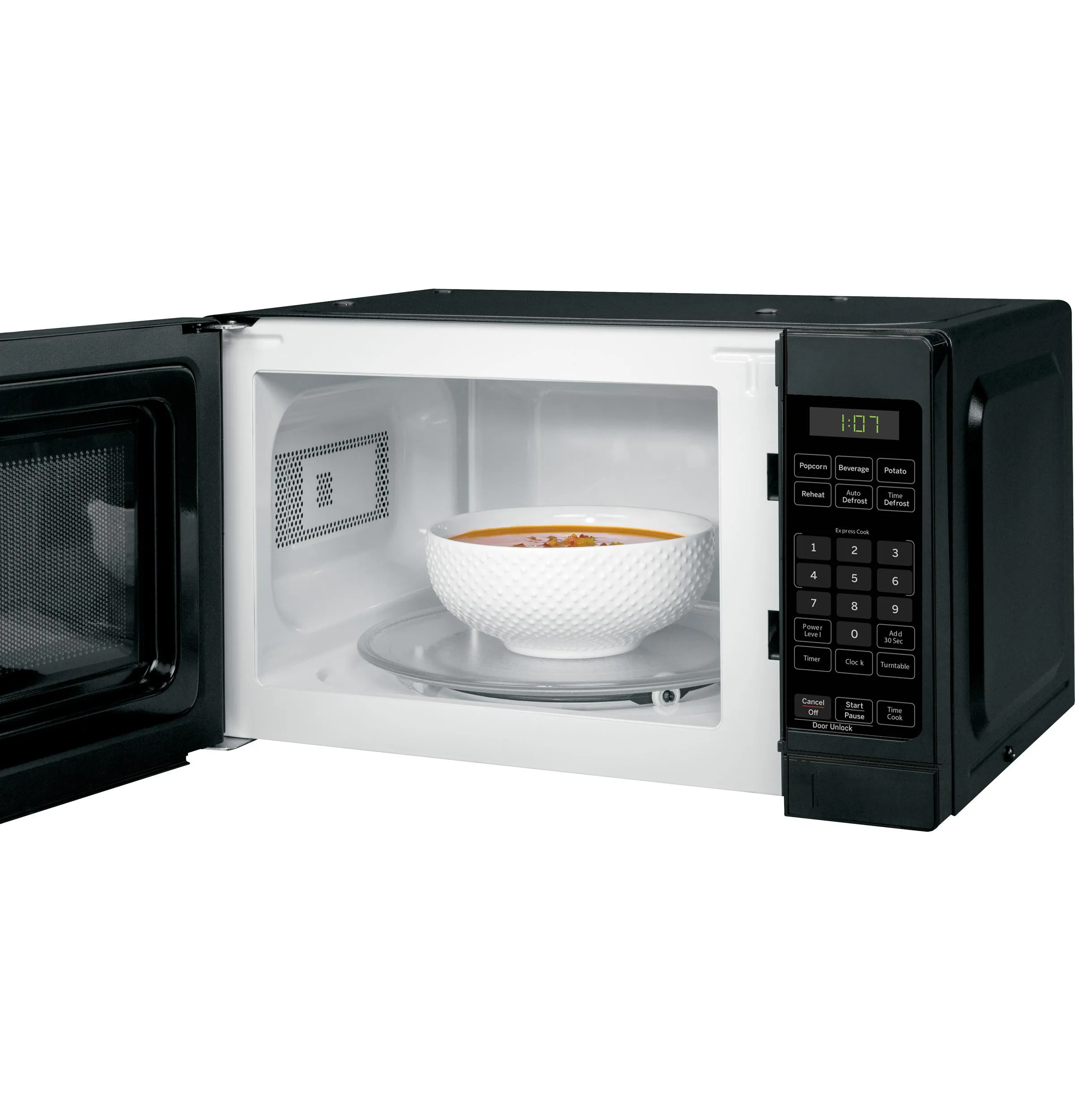 Ge Appliances GCHK07N1WBB Ge? 0.7 Cu. Ft. Spacemaker? Countertop Microwave Oven