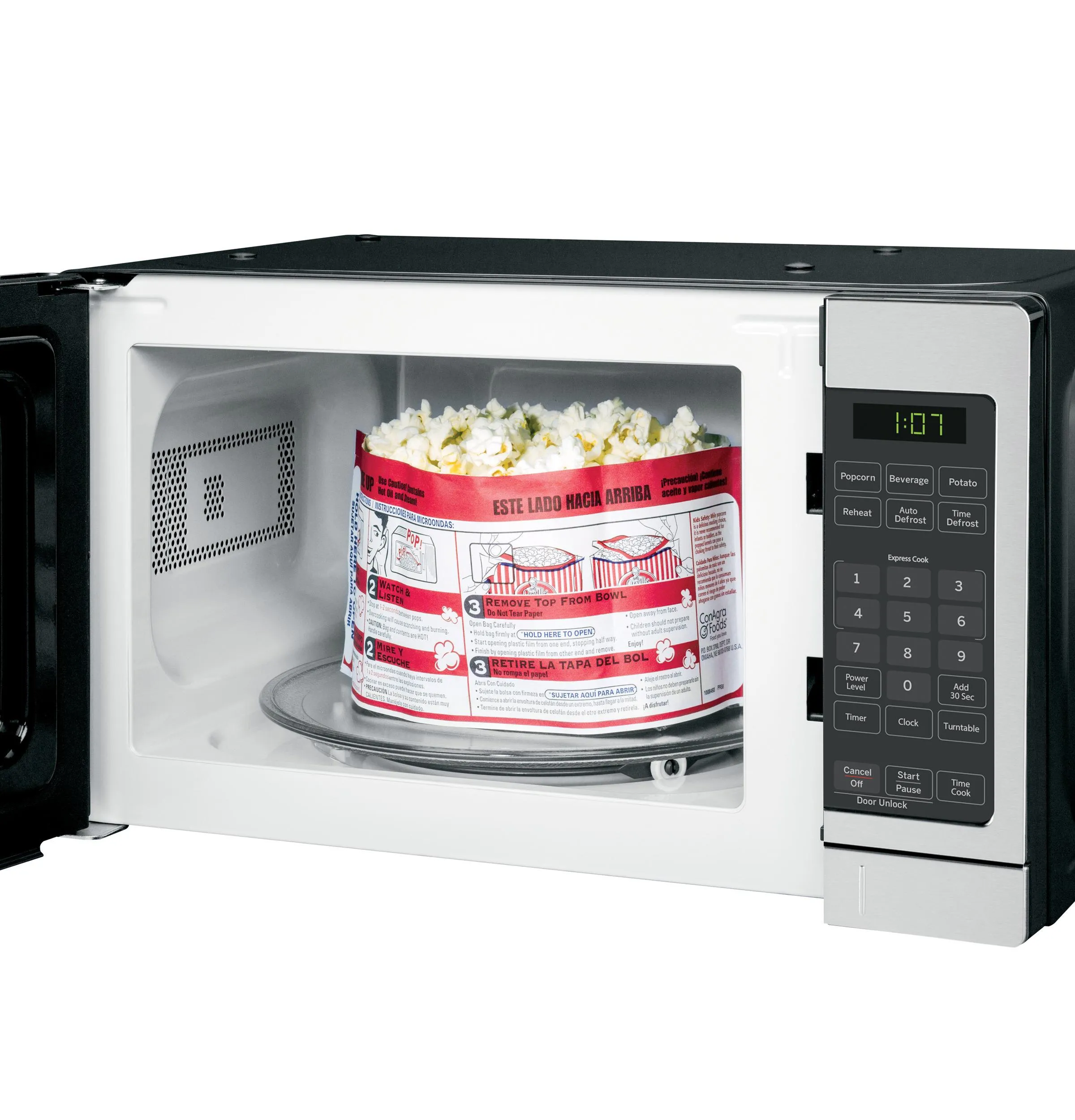 Ge Appliances GCST07N1WSS Ge? 0.7 Cu. Ft. Capacity Countertop Microwave Oven