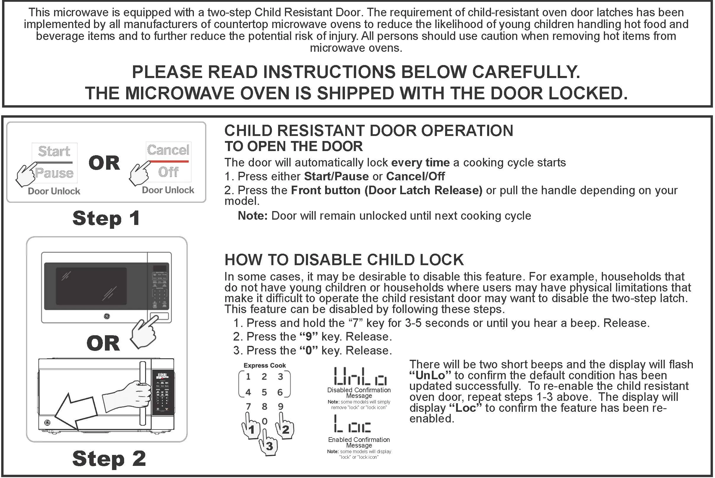 Ge Appliances GCST09N1WBB Ge? 0.9 Cu. Ft. Capacity Countertop Microwave Oven