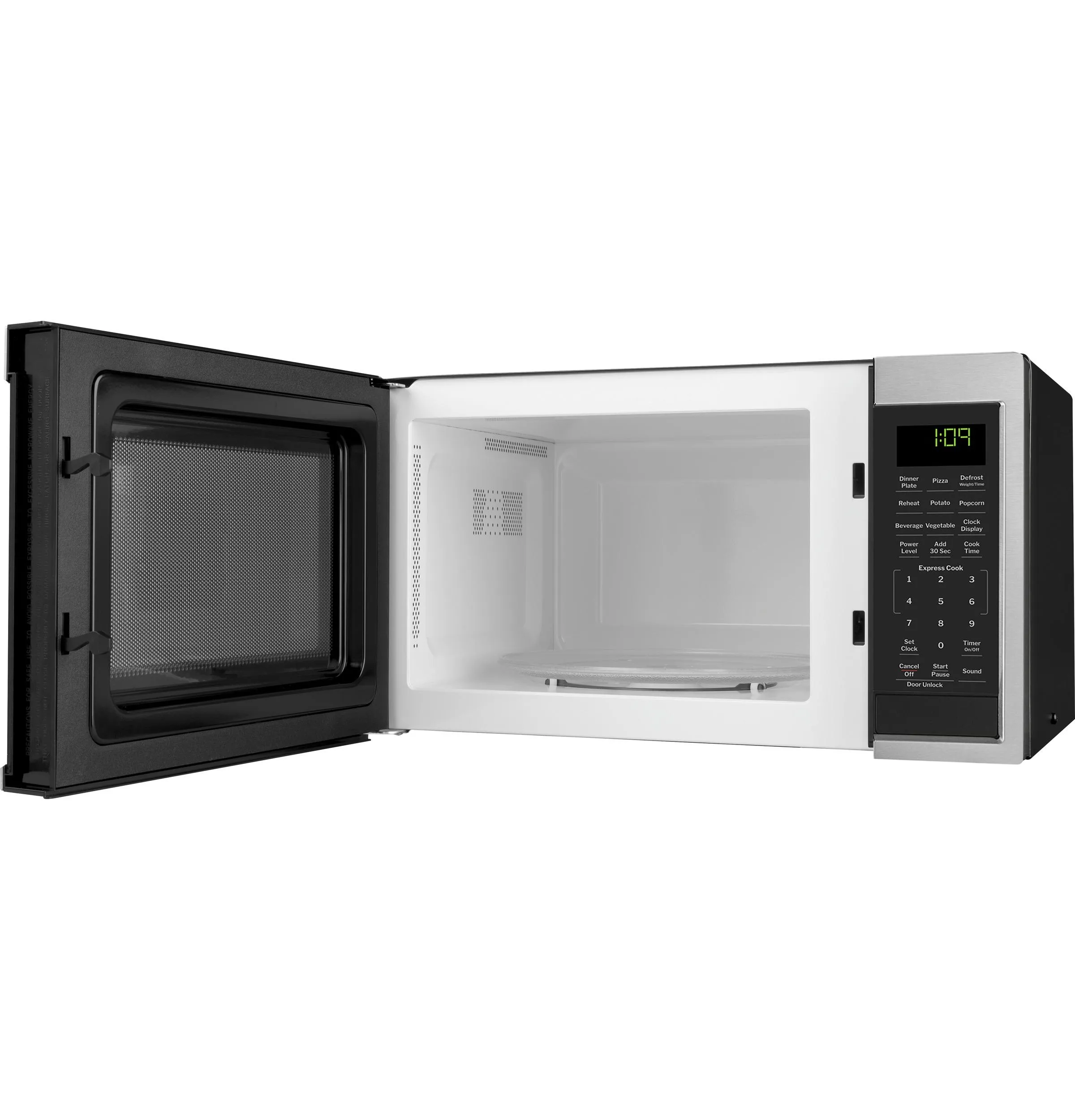 Ge Appliances GCST09N1WSS Ge? 0.9 Cu. Ft. Capacity Countertop Microwave Oven