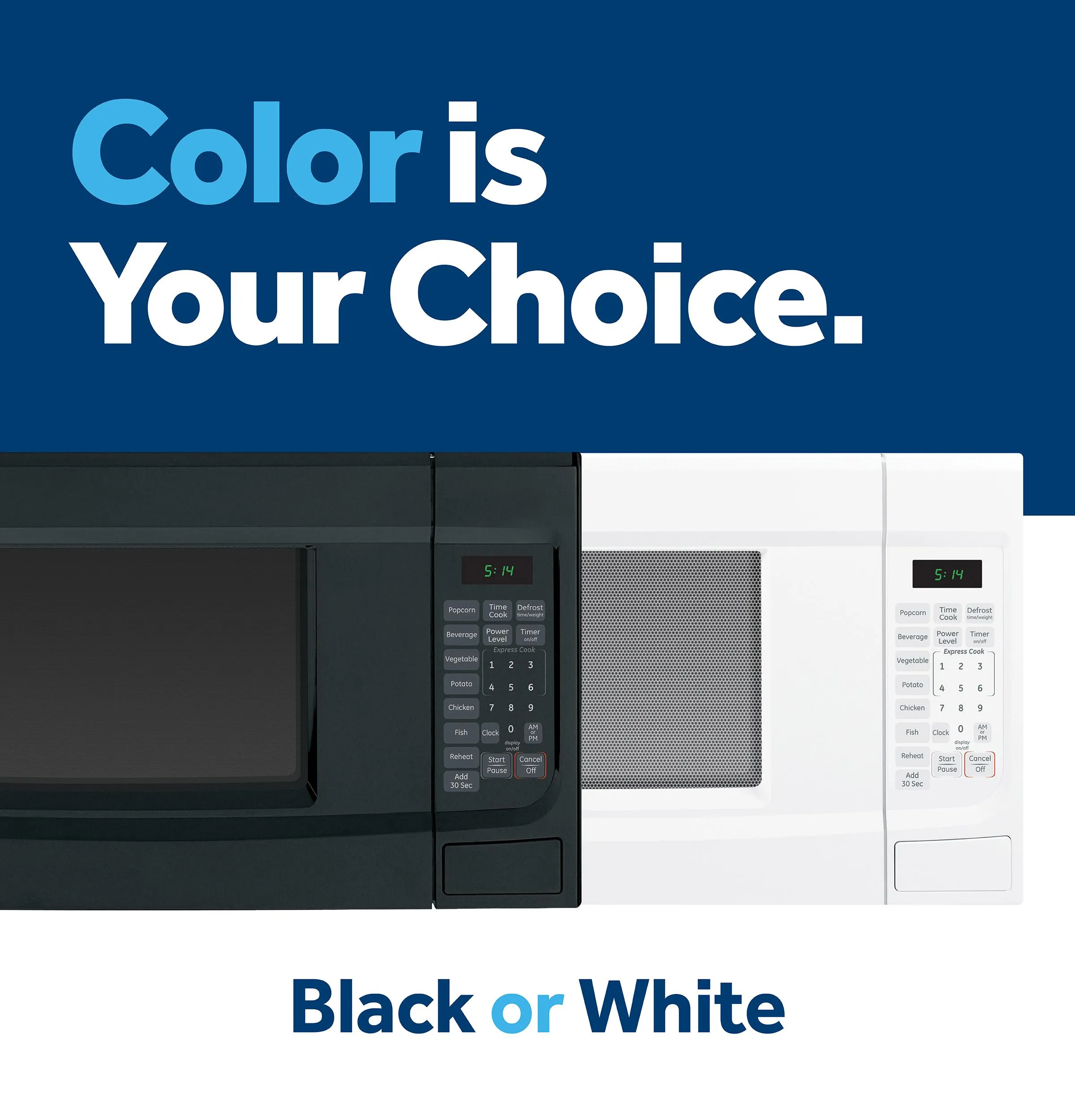 Ge Appliances GCST14S1WBB Ge? 1.4 Cu. Ft. Countertop Microwave Oven