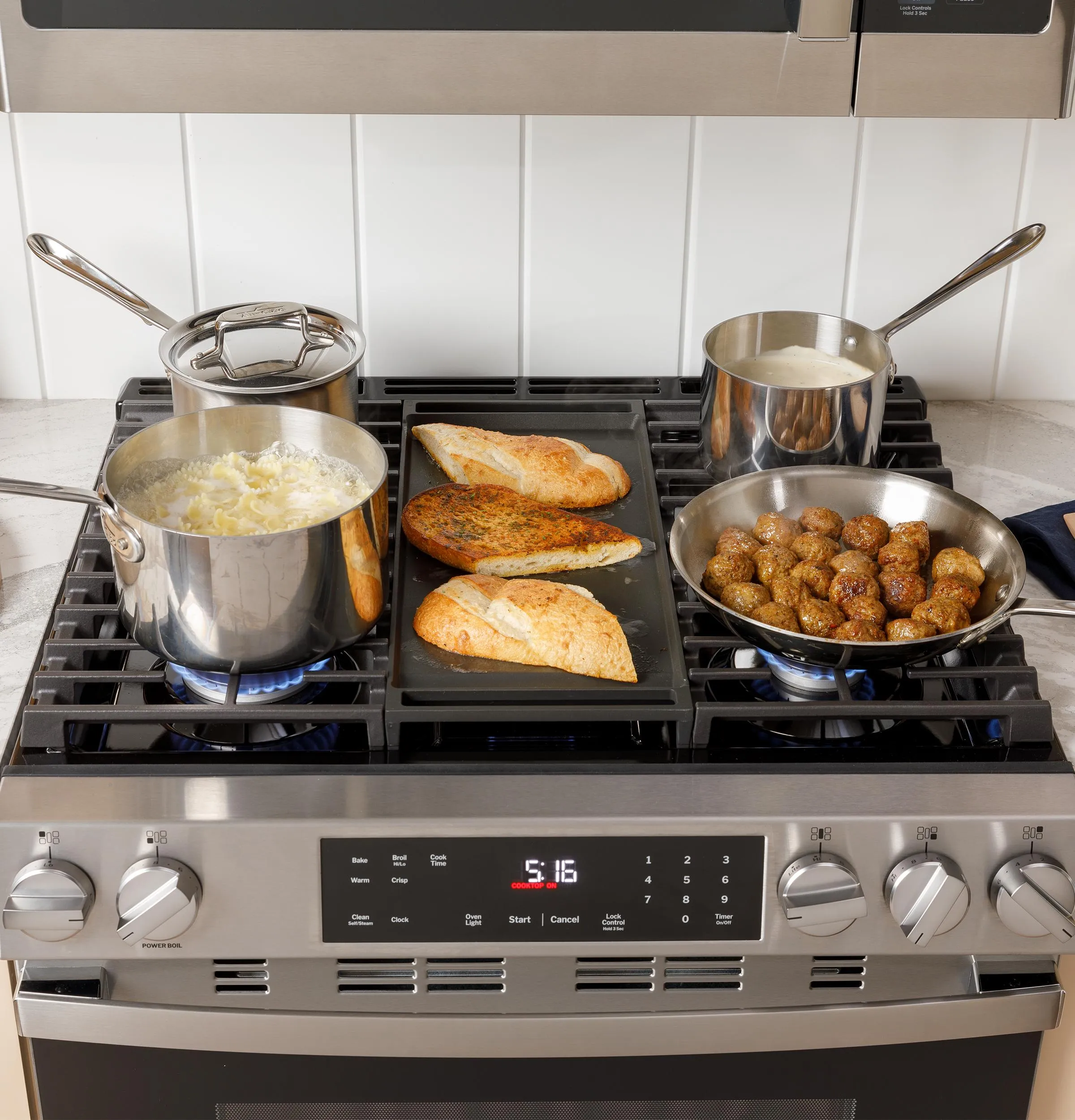 Ge Appliances GGS600AVFS Ge? 30" Slide-In Front-Control Convection Gas Range With No Preheat Air Fry And Easywash&#8482; Oven Tray