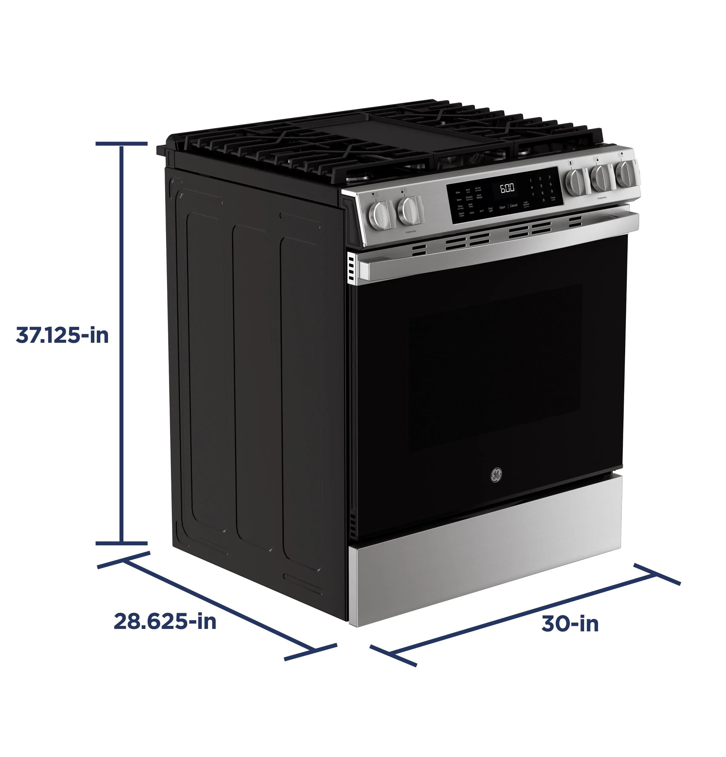 Ge Appliances GGS600AVFS Ge? 30" Slide-In Front-Control Convection Gas Range With No Preheat Air Fry And Easywash&#8482; Oven Tray