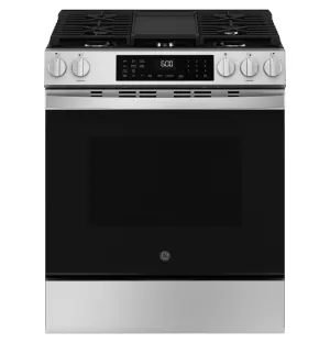 Ge Appliances GGS600AVFS Ge? 30" Slide-In Front-Control Convection Gas Range With No Preheat Air Fry And Easywash&#8482; Oven Tray