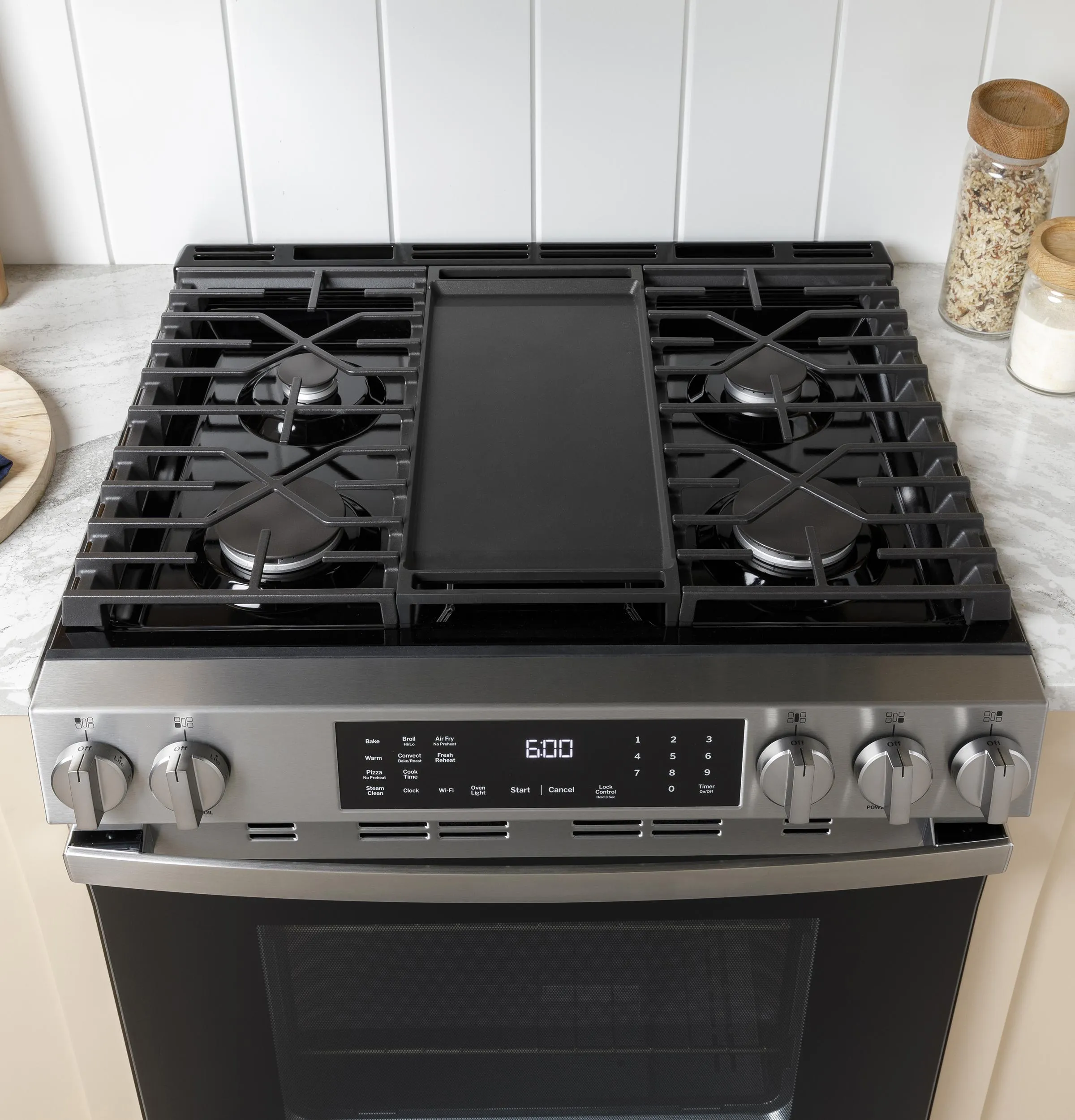Ge Appliances GGS600AVFS Ge? 30" Slide-In Front-Control Convection Gas Range With No Preheat Air Fry And Easywash&#8482; Oven Tray