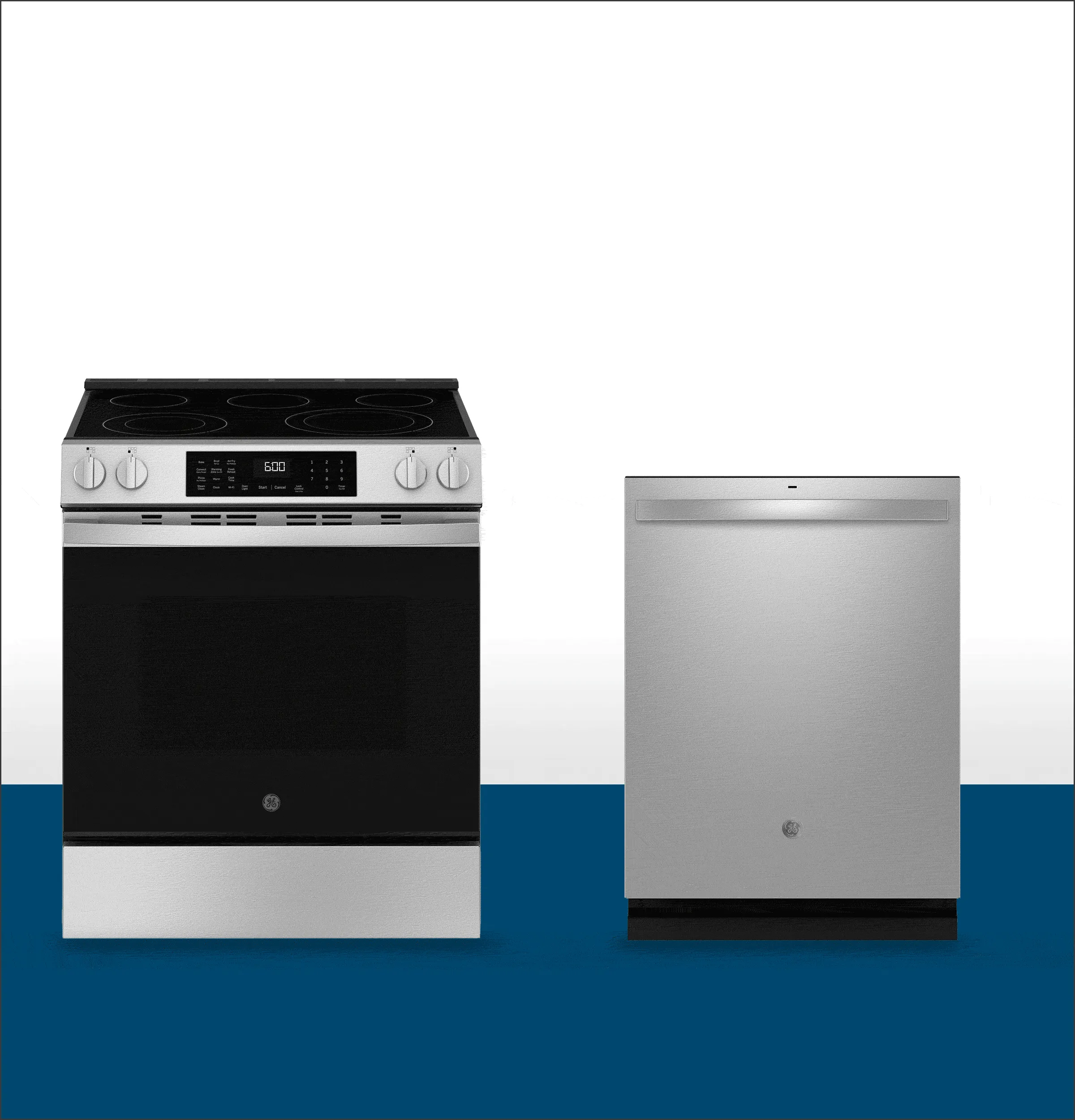 Ge Appliances GRF600AVWW Ge? 30" Free-Standing Electric Convection Range With No Preheat Air Fry And Easywash&#8482; Oven Tray