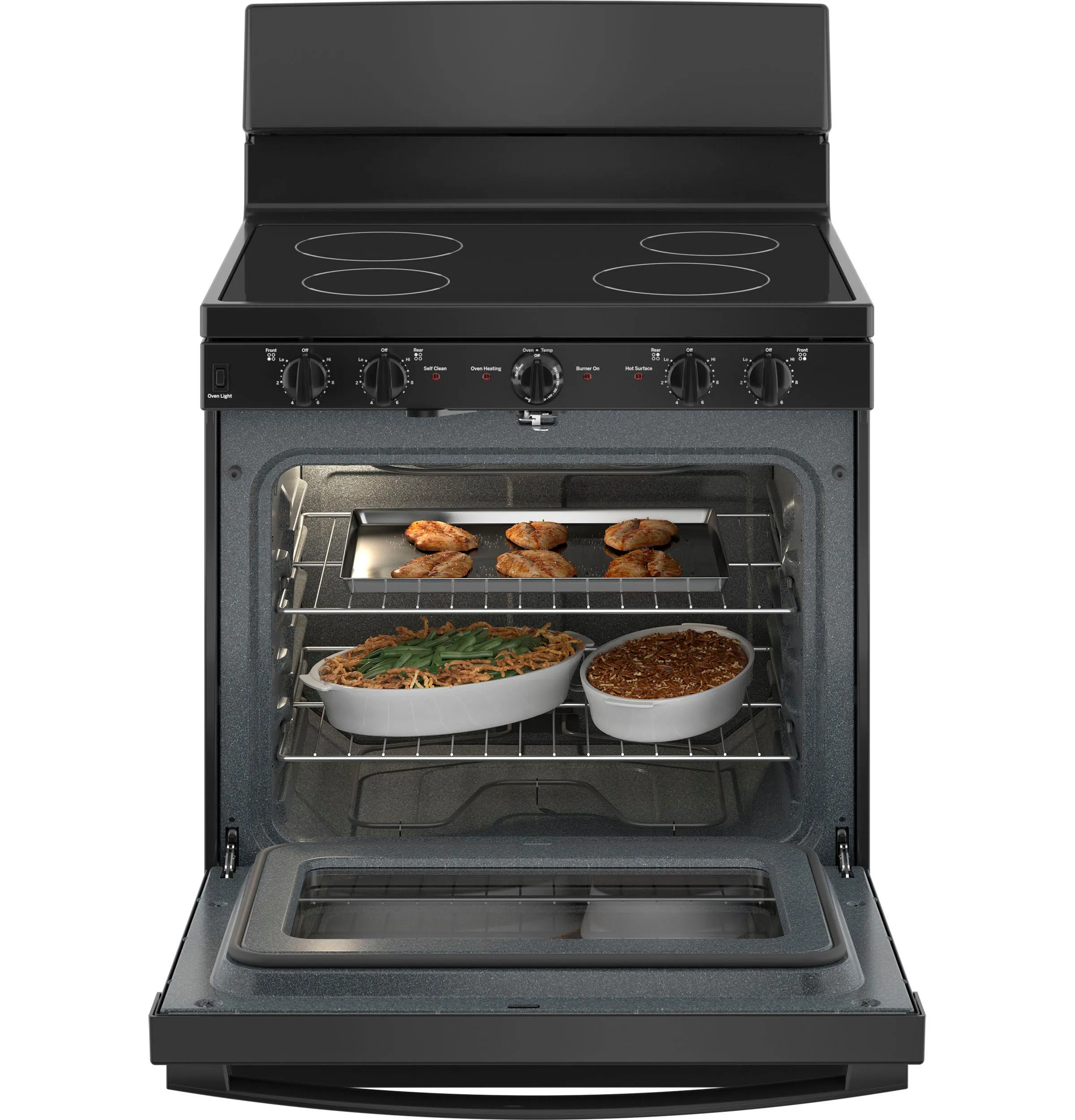 Ge Appliances JB480DYBB Ge? Energy Star? 30" Free-Standing Electric Radiant Smooth Cooktop Range