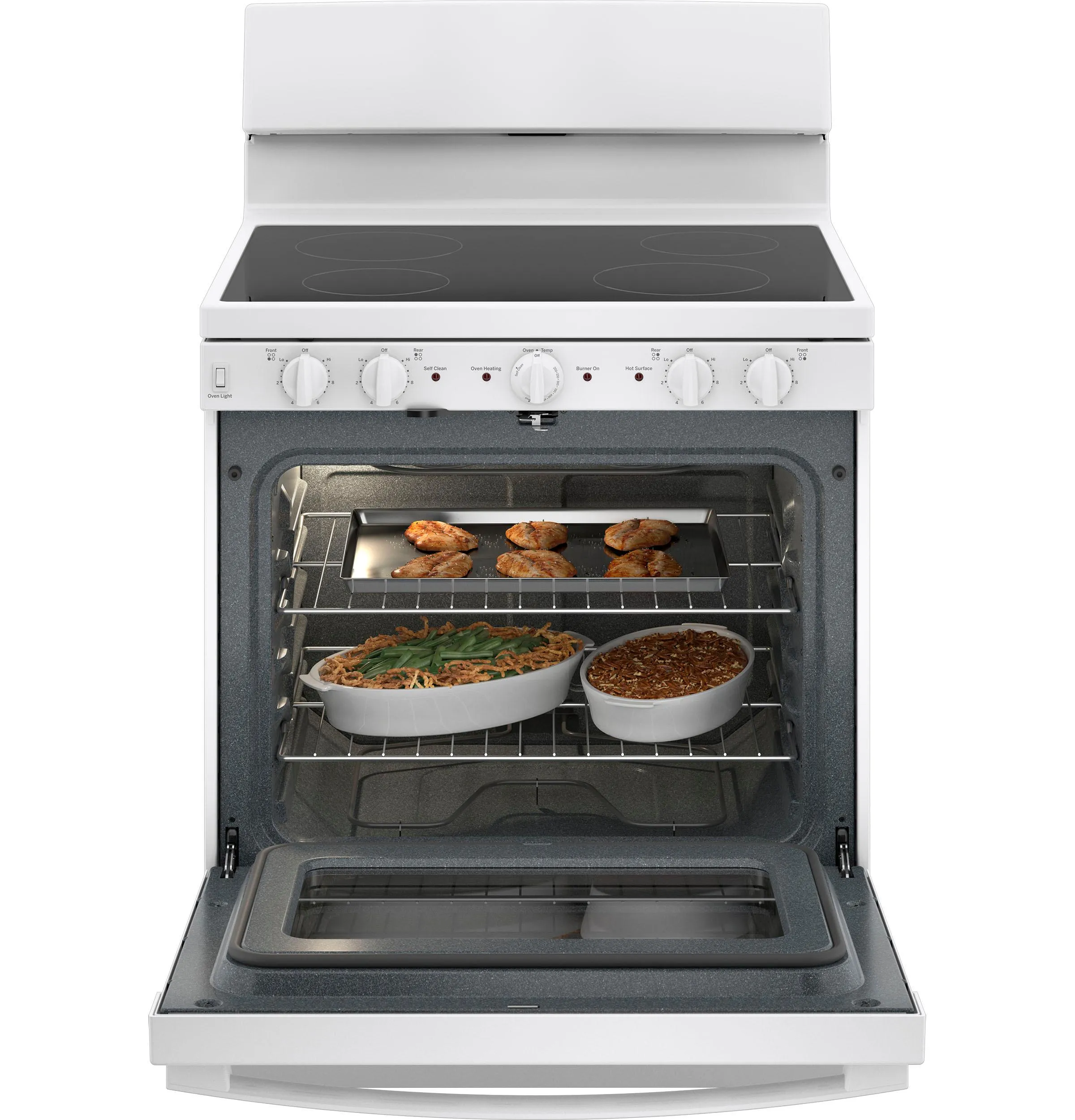Ge Appliances JB480DYWW Ge? Energy Star? 30" Free-Standing Electric Radiant Smooth Cooktop Range